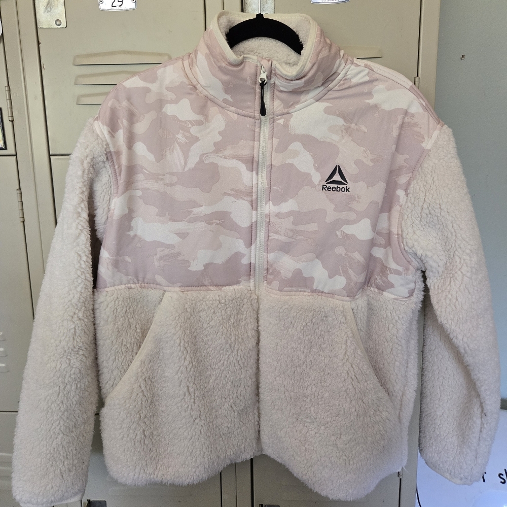 Reebok White Sherpa Jacket